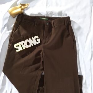 4/25 Lauren by Ralph Lauren sz 4 brown/flare (D4)